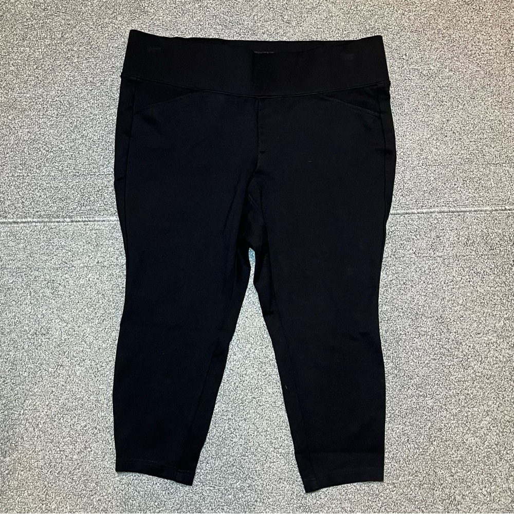 Torrid Pixie Jegging Pants Womens 1XS Black High Waistband Flat Front Stretch